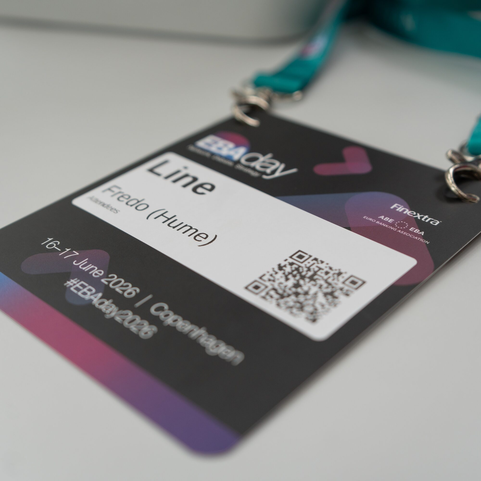 EBAday Finextra Fredo name badges
