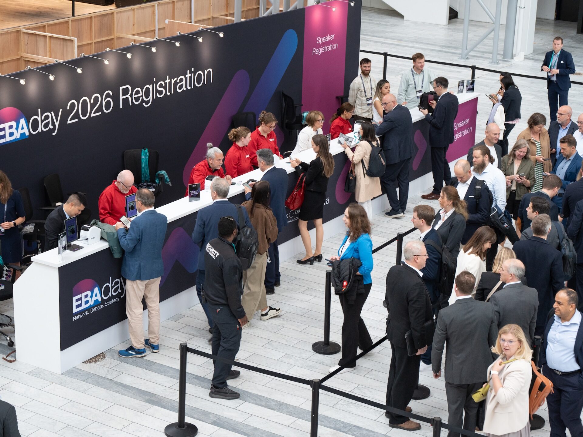 Finextra check-in and registration setup