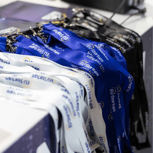Fredo event badges with lanyards